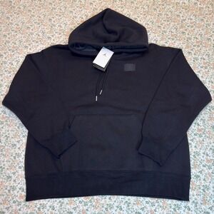 Nike Air Jordan Essential Fleece Hoodie Black Womens Medium Loose Fit Brand New